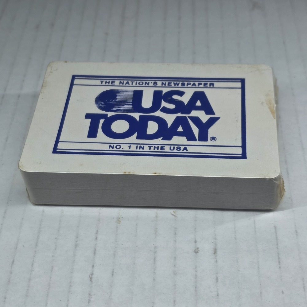 Vintage USA TODAY Logo Playing Cards Deck 1980s Sealed Advertising Promo Poker‎ - Picture 2 of 5
